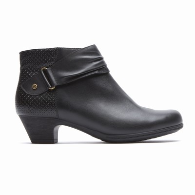 Rockport Brynn Rouched Stiefel Damen Schwarz JGA-956342